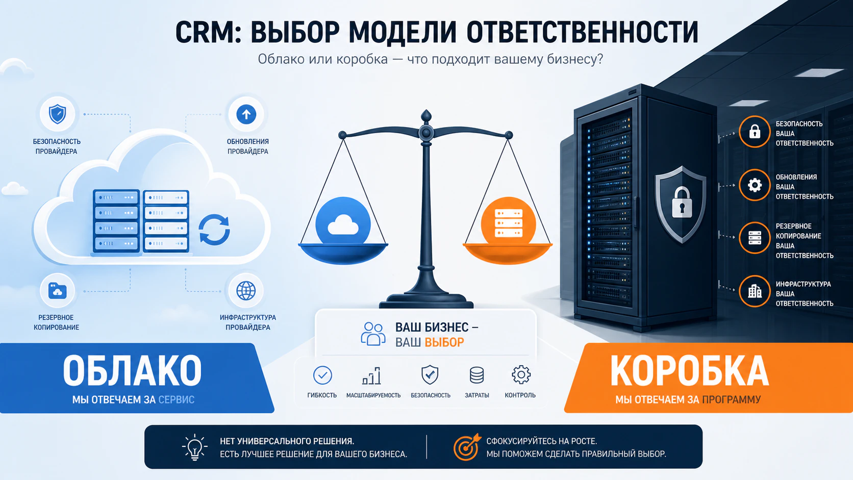 Когда облачного Битрикс24 становится недостаточно: признаки, что компании нужна коробочная версия