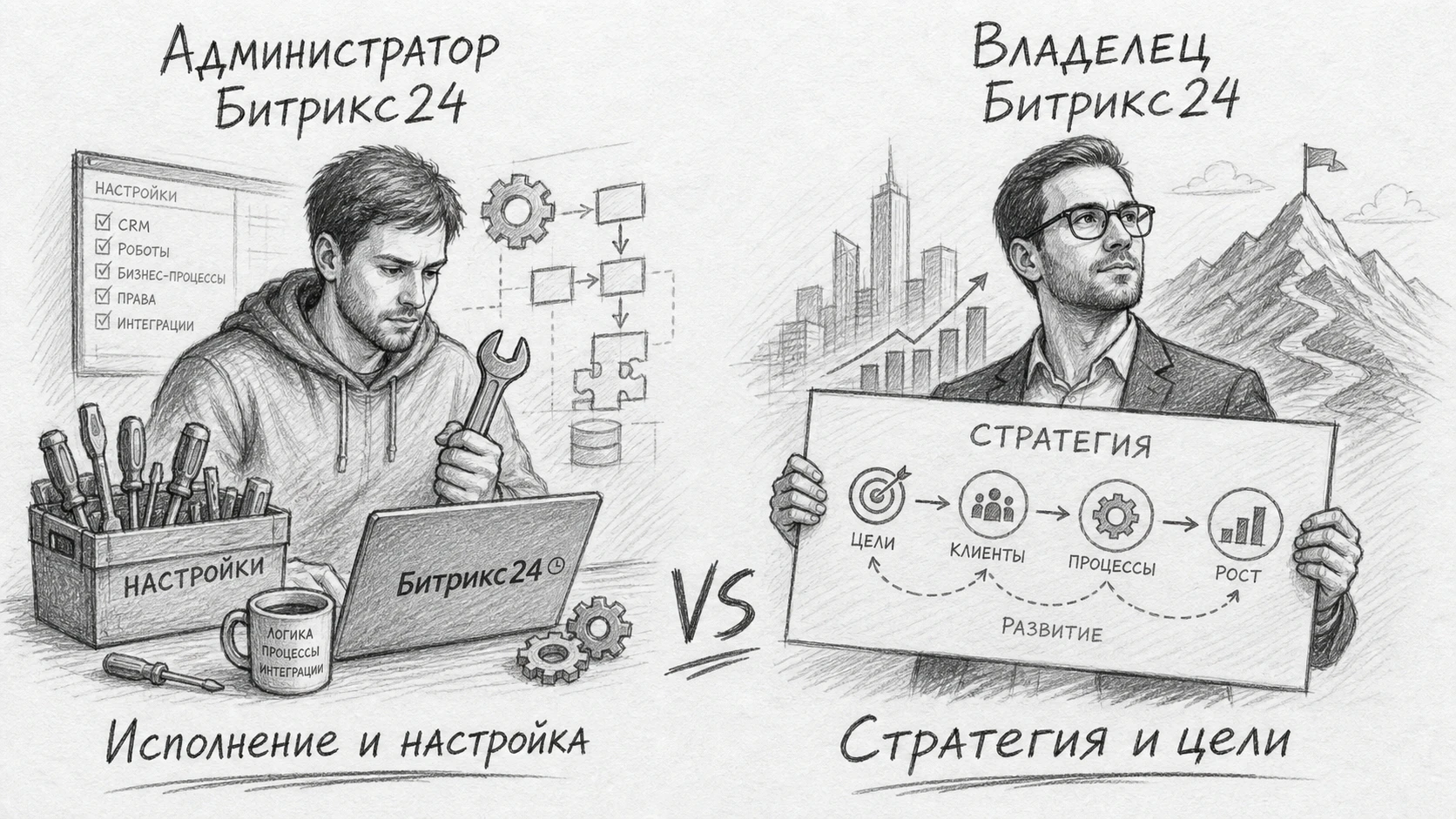 Распределение ролей при управлении Битрикс24