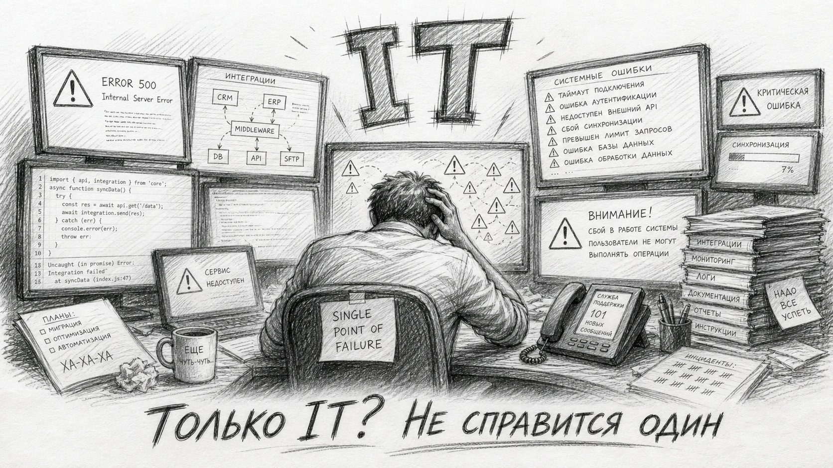 Различия между технической поддержкой и развитием Битрикс24